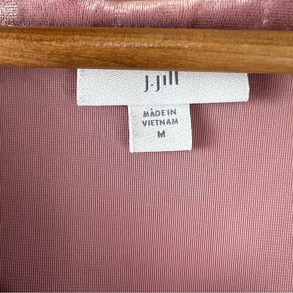 Sold | J. Jill Crushed Velvet Dusty Pink Long Sleeve Blouse Top M - Picture 8 of 10